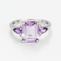 Bague "Nell" D0,028/4 Am0,36/2 Pam 3,00/1 - Or Blanc 375/1000