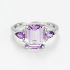Bague "Nell" D0,028/4 Am0,36/2 Pam 3,00/1 - Or Blanc 375/1000