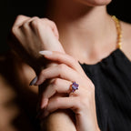Bague "Nell" D0,028/4 Am0,36/2 Pam 3,00/1 - Or Blanc 375/1000
