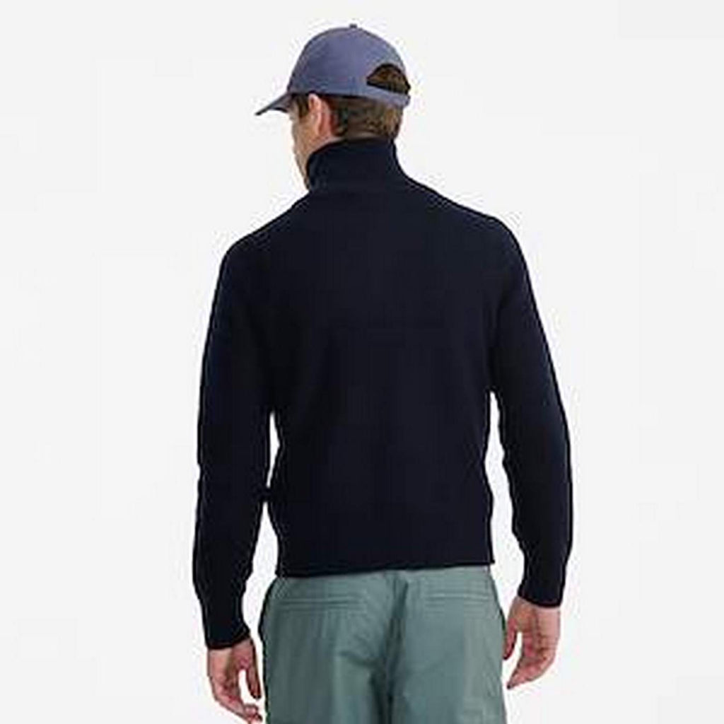 Jersey de punto con media cremallera - Azul imperial - Hombre