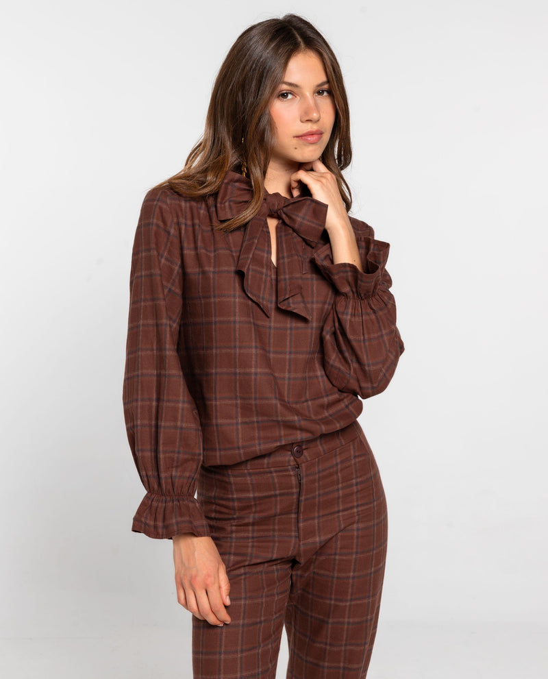 Blouse City Crush - Marron