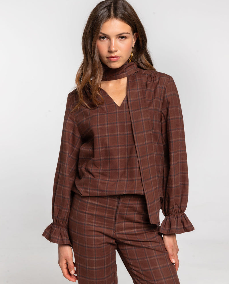 Blouse City Crush - Marron