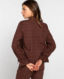 Blouse City Crush - Marron