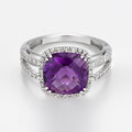 Bague "Divine Améthyste 10" Diamant 0,10Ct/32 + Améthyste 4/1