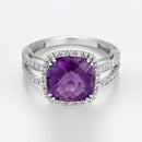 Ring "Divine Amethyst 10" Diamond 0.10Ct/32 + Amethyst 4/1