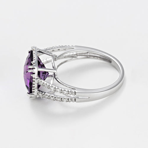 Anillo "Divina Amatista 10" Diamante 0.10Ct/32 + Amatista 4/1