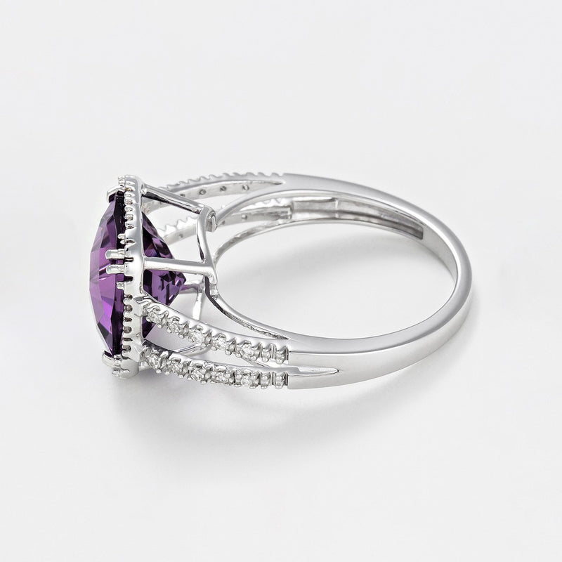Ring "Divine Amethyst 10" Diamond 0.10Ct/32 + Amethyst 4/1