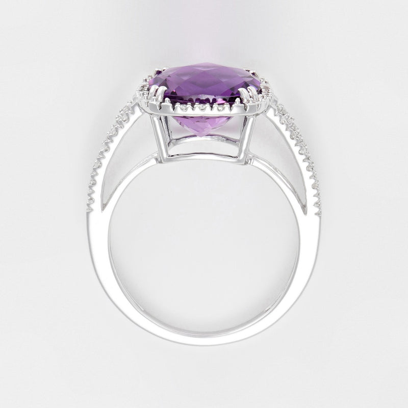 Ring "Divine Amethyst 10" Diamond 0.10Ct/32 + Amethyst 4/1