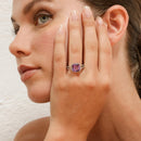 Ring "Divine Amethyst 10" Diamond 0.10Ct/32 + Amethyst 4/1