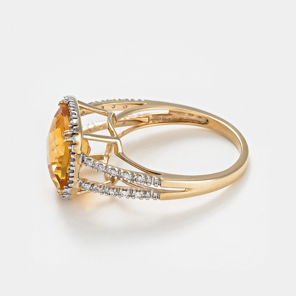 Bague "Divine Citrine 10" Diamant 0,10Ct/32 + Citrine 3,75/1