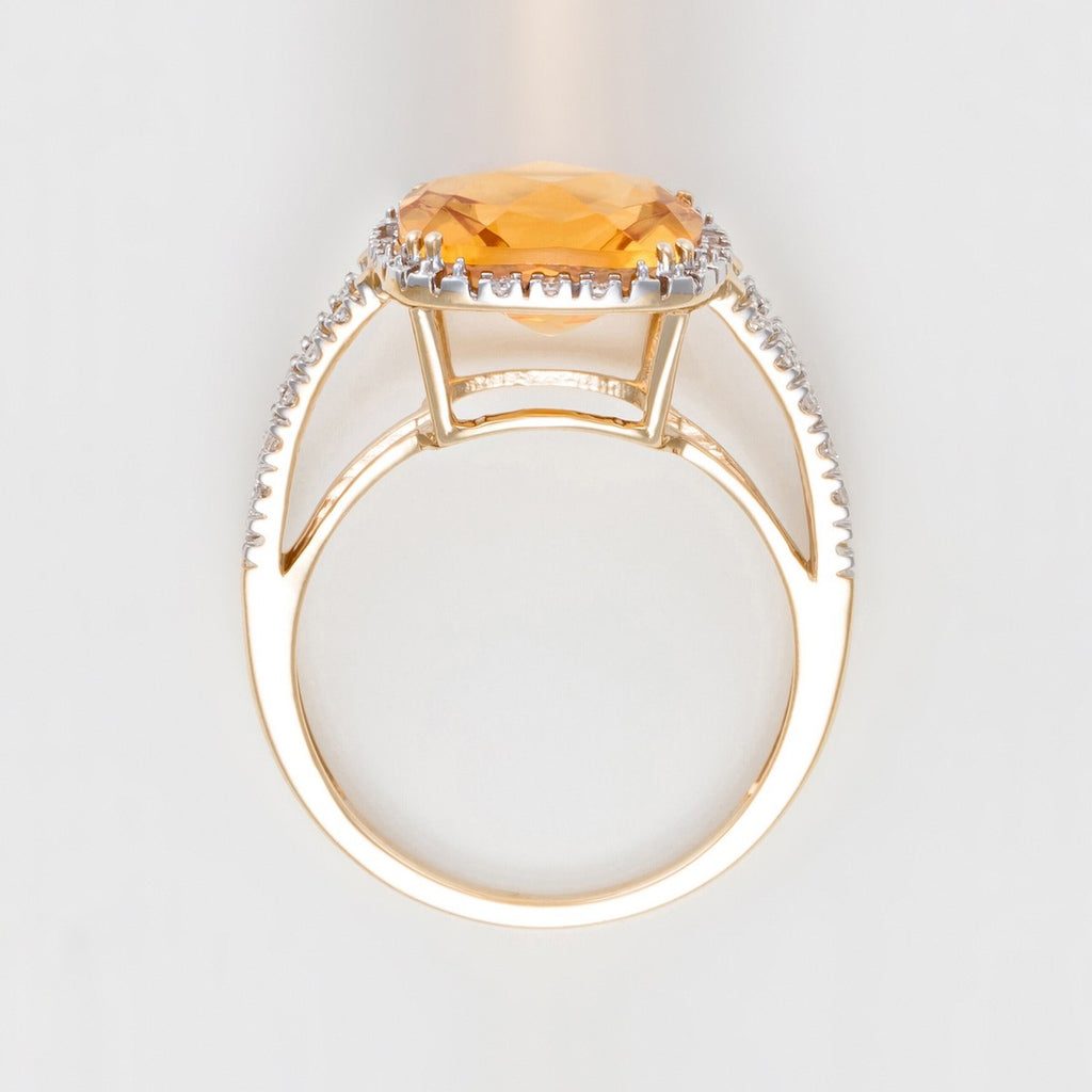 Bague "Divine Citrine 10" Diamant 0,10Ct/32 + Citrine 3,75/1