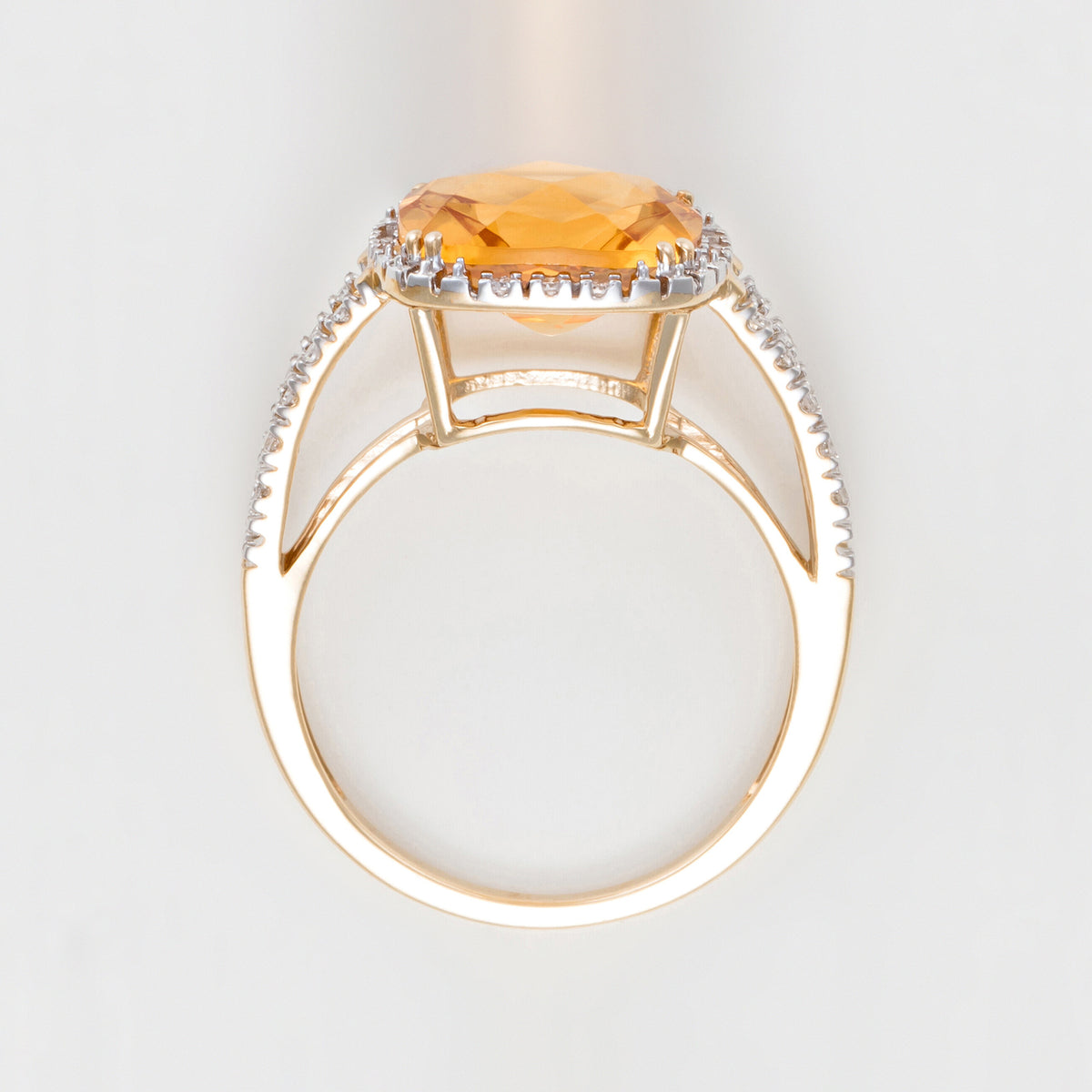 Bague "Divine Citrine 10" Diamant 0,10Ct/32 + Citrine 3,75/1
