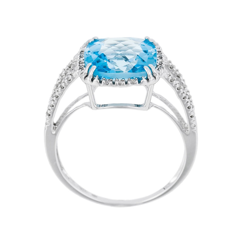 Ring "Divine Topaz 10" D0,10Ct/32 + Topaz 4,5/1 - Gold Blanc 375/1000