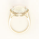 Ring "Macaron" Diamond 0.12/40 Green Amethyst - Yellow Gold 375/1000