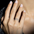 "Luminous Interlacing" Ring - 375/1000 White Gold