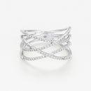 “Luminous Interlacing” Ring – White Gold