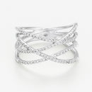 “Luminous Interlacing” Ring – White Gold