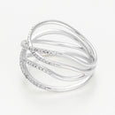 “Luminous Interlacing” Ring – White Gold