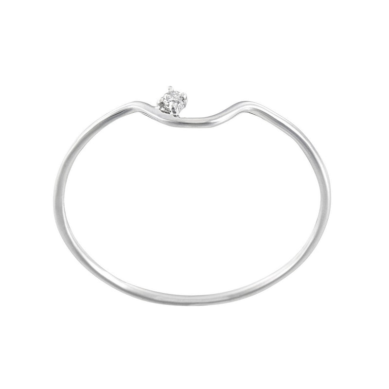 Bague "Pudeur" Diamants 0,01Ct/1 - Or Blanc