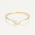 Bague "Pudeur" Diamants 0,01Ct/1 - Or Jaune