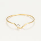 Bague "Pudeur" Diamants 0,01Ct/1 - Or Jaune