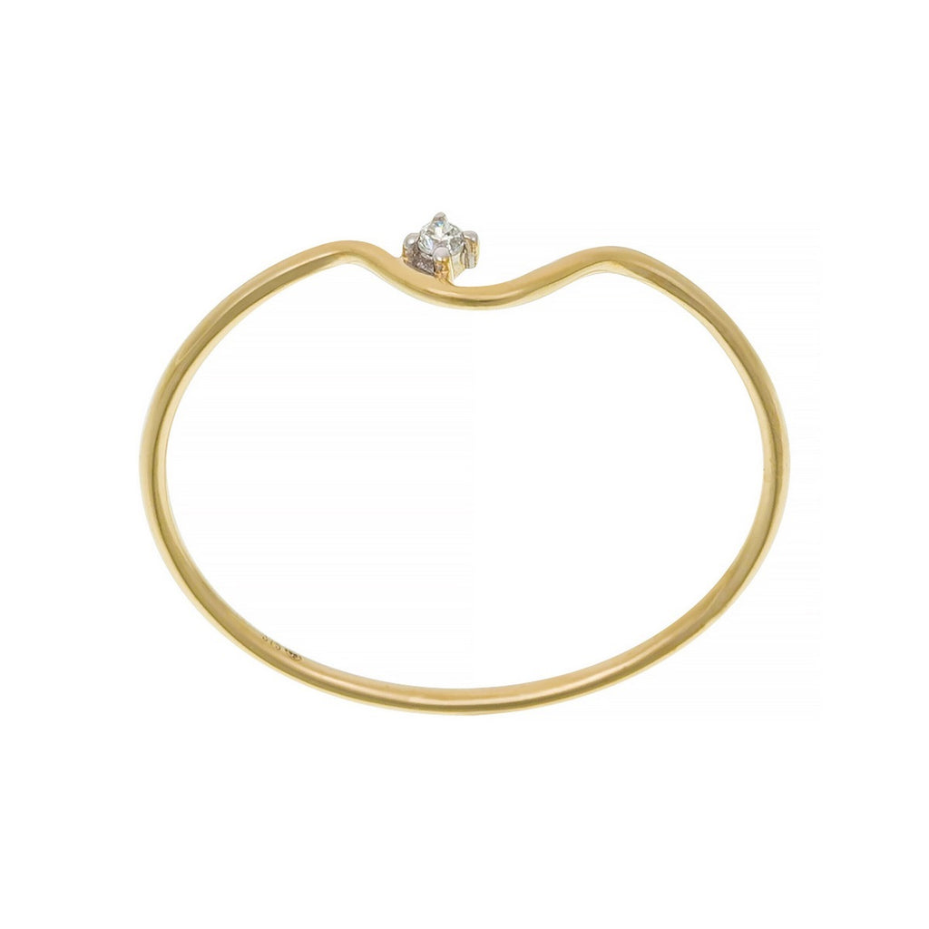Bague "Pudeur" Diamants 0,01Ct/1 - Or Jaune