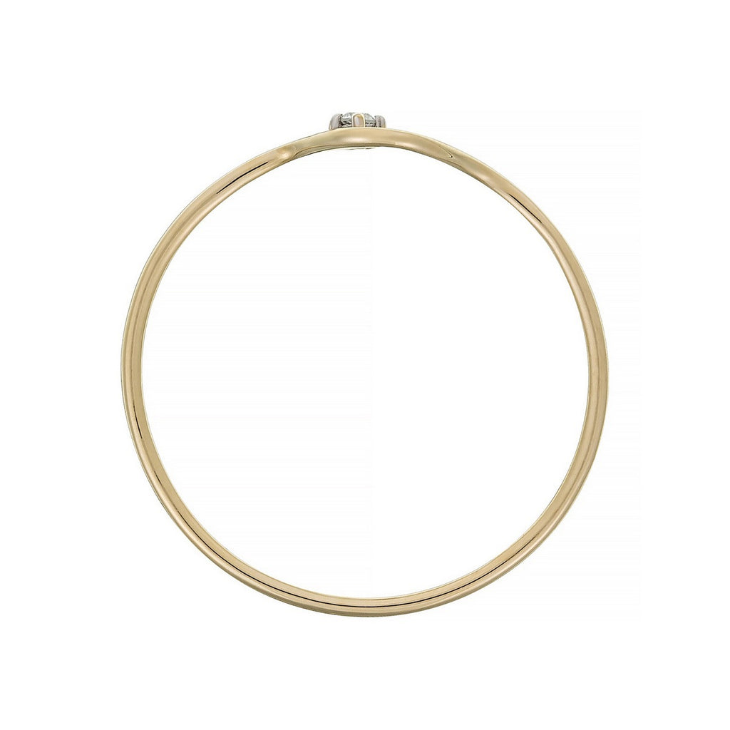 Bague "Pudeur" Diamants 0,01Ct/1 - Or Jaune
