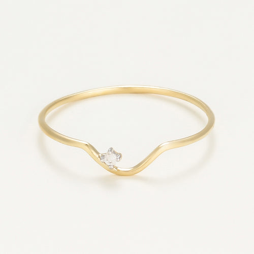 Ring "Pudeur" Diamonds 0,01Ct/1 - Yellow Gold