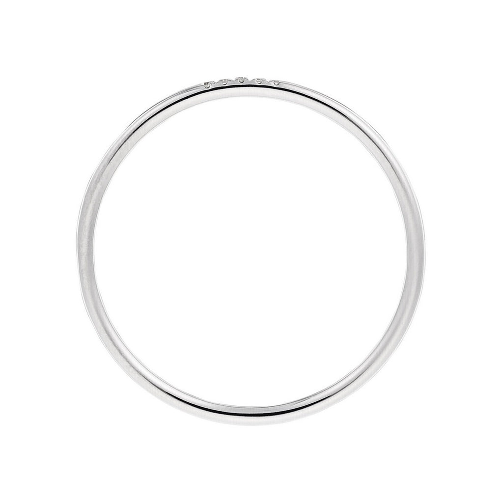 Bague "Alliance Humilité" Diamants 0,02Ct/5 - Or Blanc