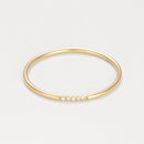 Anillo “Alianza Humildad” Diamantes 0.02Ct/5 – Oro amarillo 375/1000