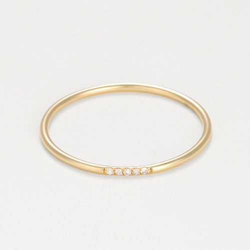 “Alliance Humility” Ring Diamonds 0.02Ct/5 – 375/1000 Yellow Gold