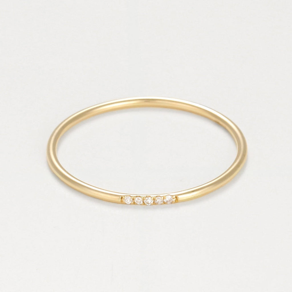 Ring "Alliance Humilité" Diamonds 0.02Ct/5 - Yellow Gold