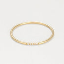 Bague "Alliance Humilité" Diamants 0,02Ct/5 - Or Jaune