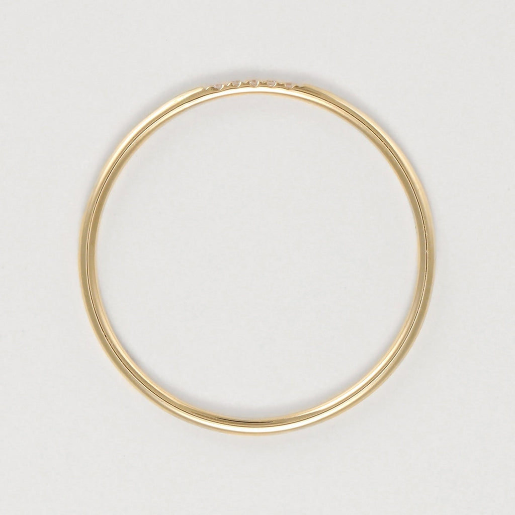 Bague "Alliance Humilité" Diamants 0,02Ct/5 - Or Jaune
