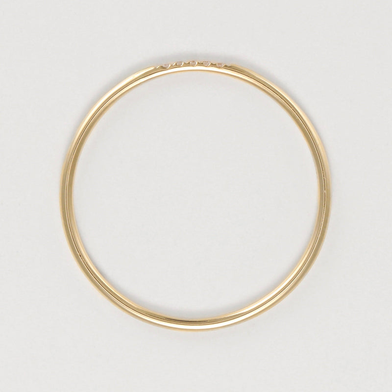 Anillo “Alianza Humildad” Diamantes 0.02Ct/5 – Oro amarillo 375/1000
