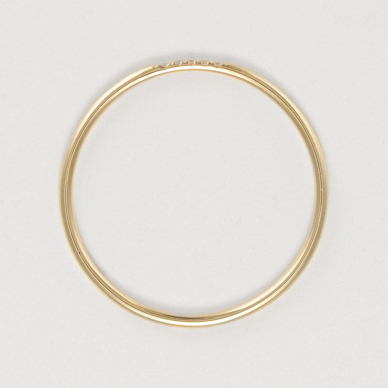 Bague "Alliance Humilité" Diamants 0,02Ct/5 - Or Jaune