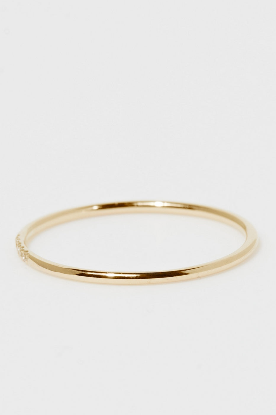 Bague "Alliance Humilité" Diamants 0,02Ct/5 - Or Jaune 375/1000
