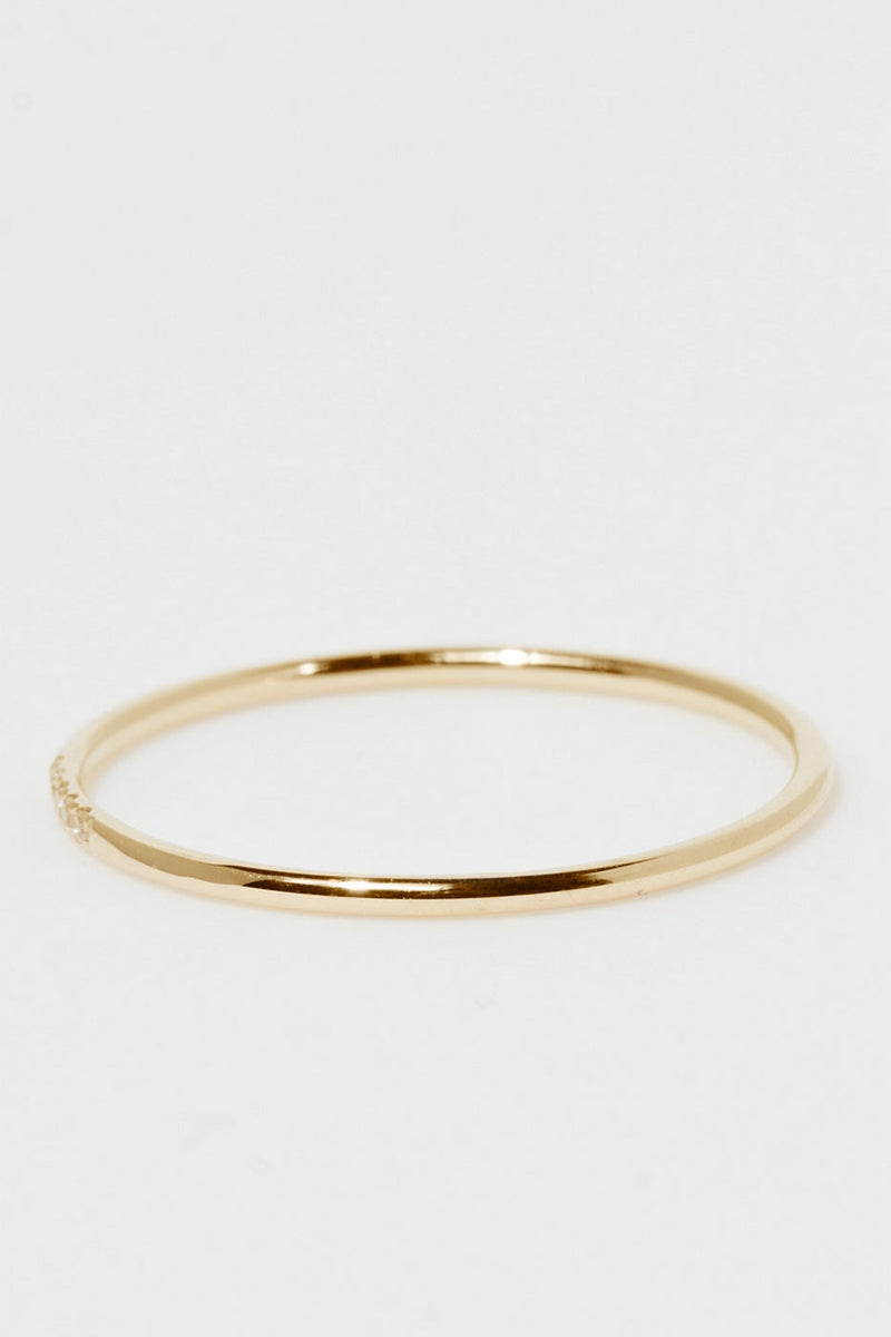 Anillo “Alianza Humildad” Diamantes 0.02Ct/5 – Oro amarillo 375/1000