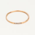 Bague "Alliance Humilité" Diamants 0,02Ct/5 - Or Rose