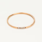 Bague "Alliance Humilité" Diamants 0,02Ct/5 - Or Rose