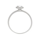 Ring "Carré Topazien" Diamonds 0,05/18 And White Topaz 0,32Ct/1 - Gold Blanc 375/1000