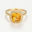 Bague "Antique Stone" - Or Jaune 375/1000