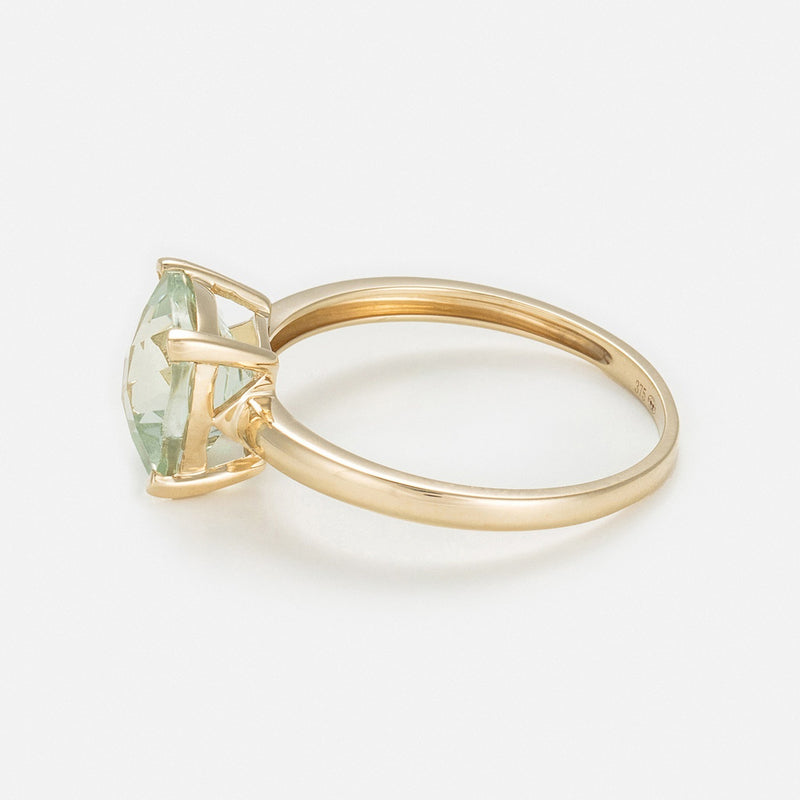 Ring "Prasiolite Unique" Green Amethyst - Yellow Gold 375/1000