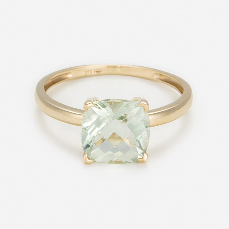 Bague "Prasiolite Unique"  Améthyste Verte