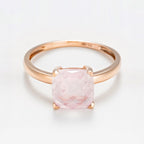 Bague "Quartz Unique" Quartz Rose 2,10Ct/1 - Or Rose