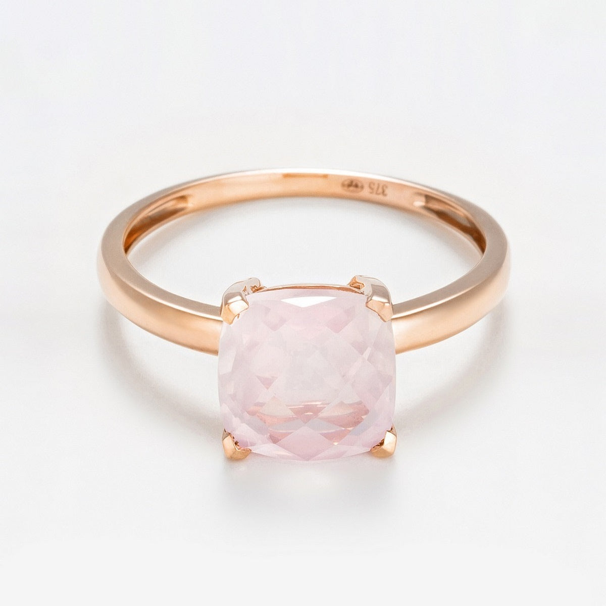 Bague "Quartz Unique" Quartz Rose 2,10Ct/1 - Or Rose