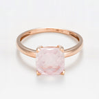Bague "Quartz Unique" Quartz Rose 2,10Ct/1 - Or Rose 375/1000