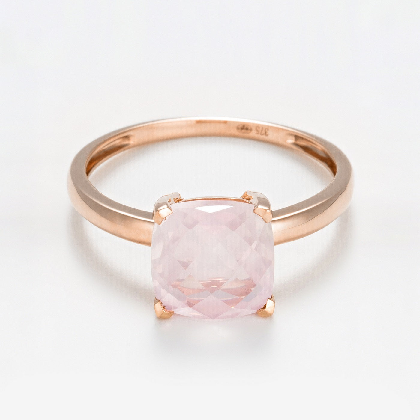 Bague "Quartz Unique" Quartz Rose 2,10Ct/1 - Or Rose 375/1000