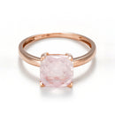 Bague "Quartz Unique"  Quartz Rose 2,10Ct/1 - Or Rose 375/1000