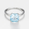 Anello "Topazio unico" con topazio 2,67Ct/1 - Oro bianco 375/1000